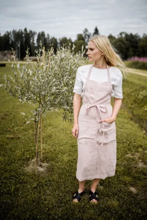 Linen bib apron
