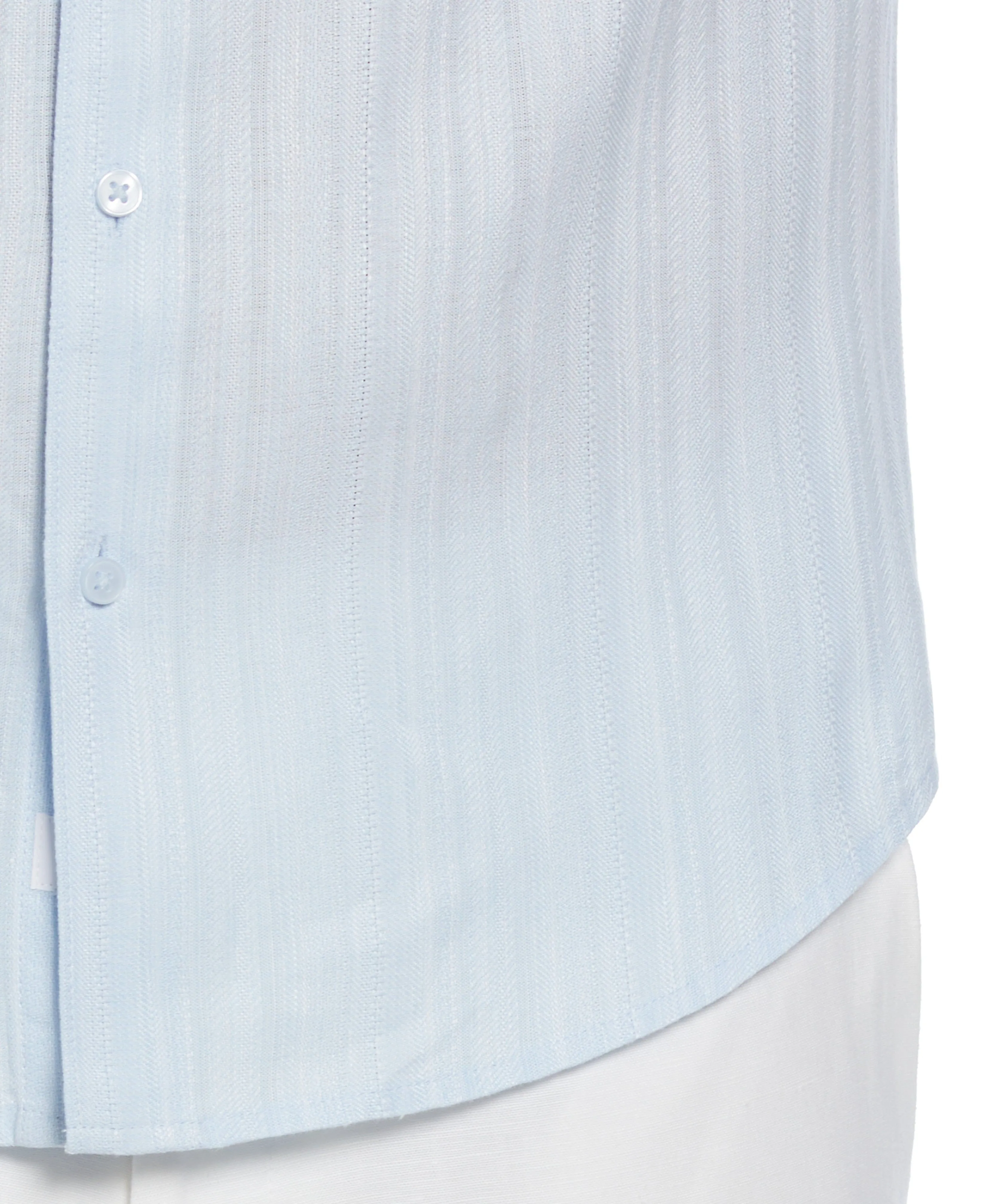 Linen Blend Dobby Stripe Print Shirt