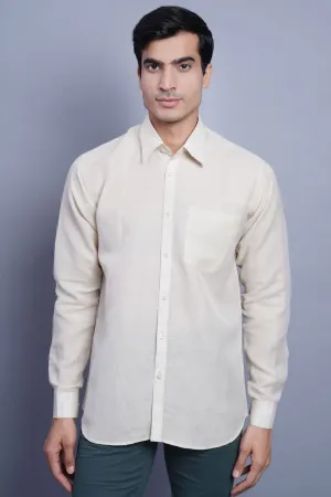 Linen Cotton Beige Shirt