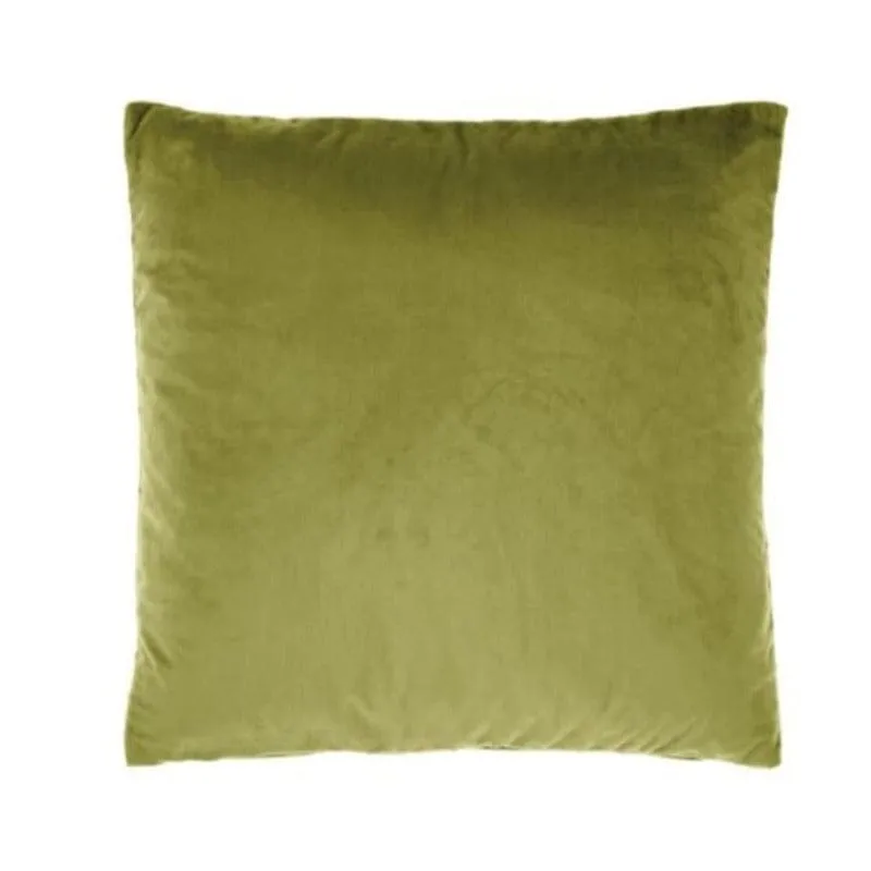 Linen House Belmore Moss Stone Velvet Cushion 60 x 60cm