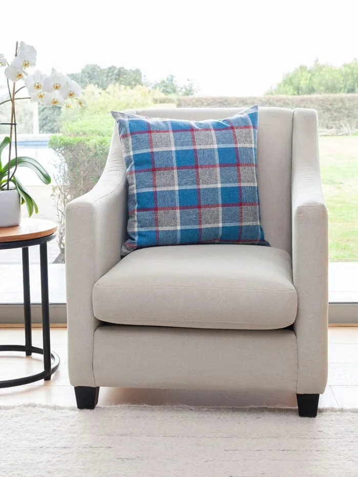 Linen House Checkmate Scatter Cushion 55 x 55cm Oceana