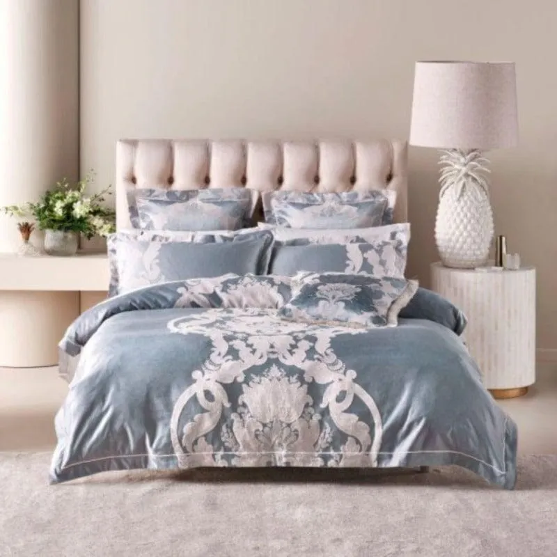 Linen House Dionisia Blue Duvet Cover Set