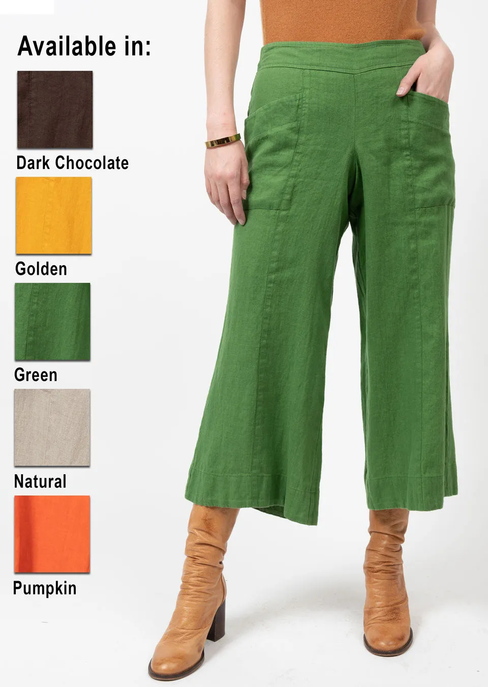 LINEN SLOUCH POCKET PANT