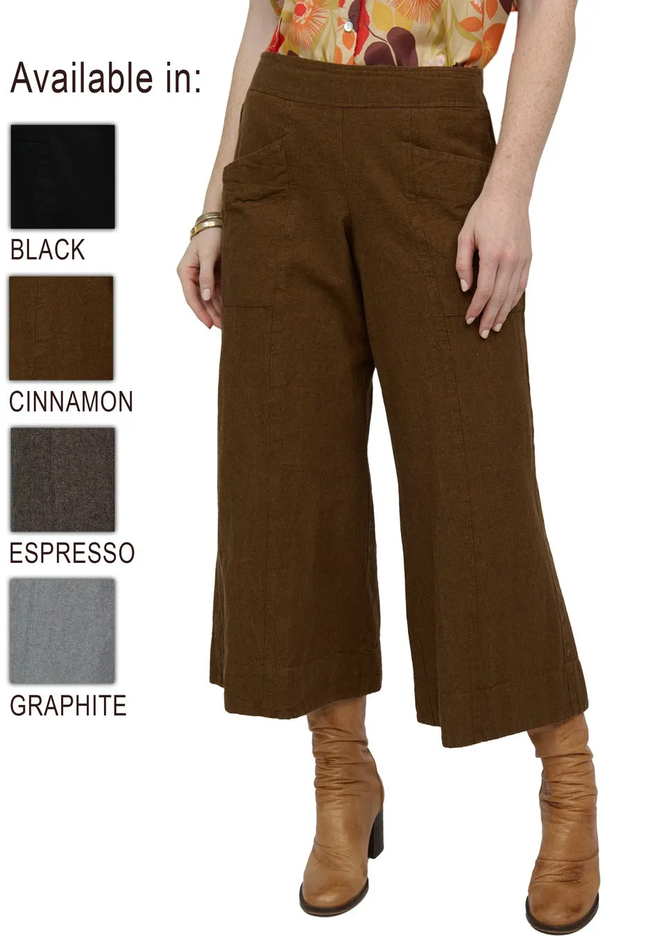 LINEN SLOUCH POCKET PANT