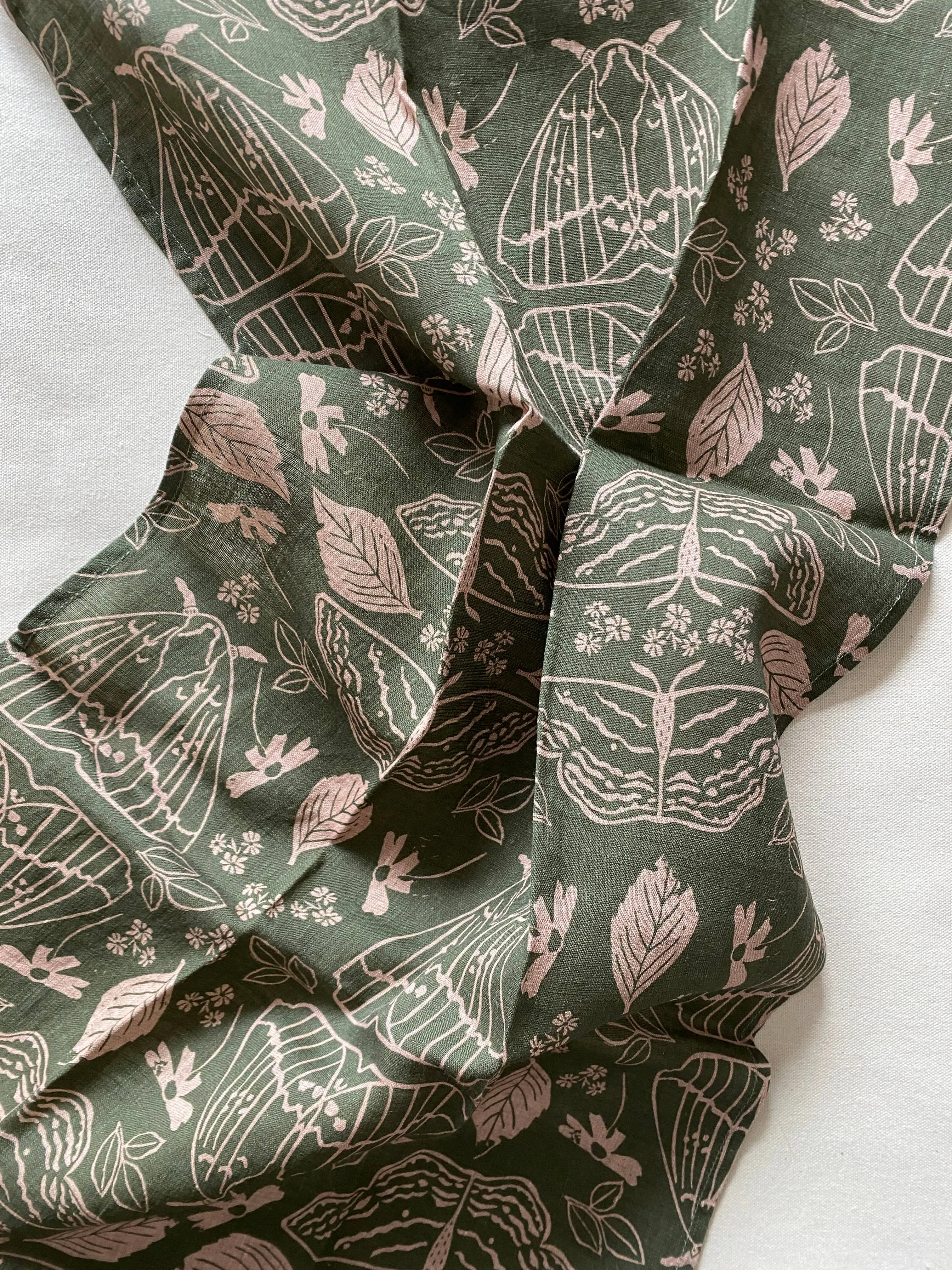 Linen Tea Towel: Fig (dark)