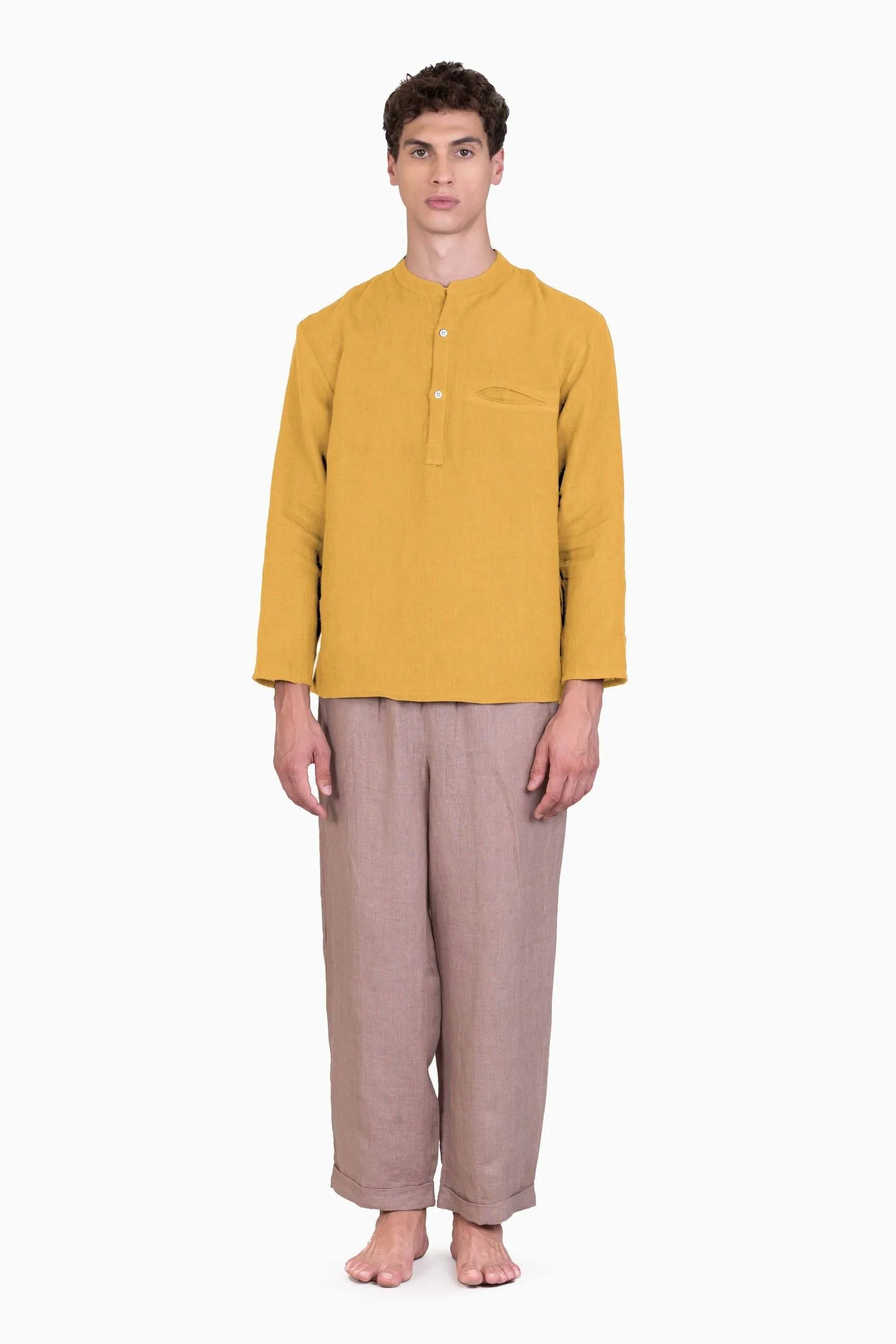 Linen Terran Shirt-Sage Green