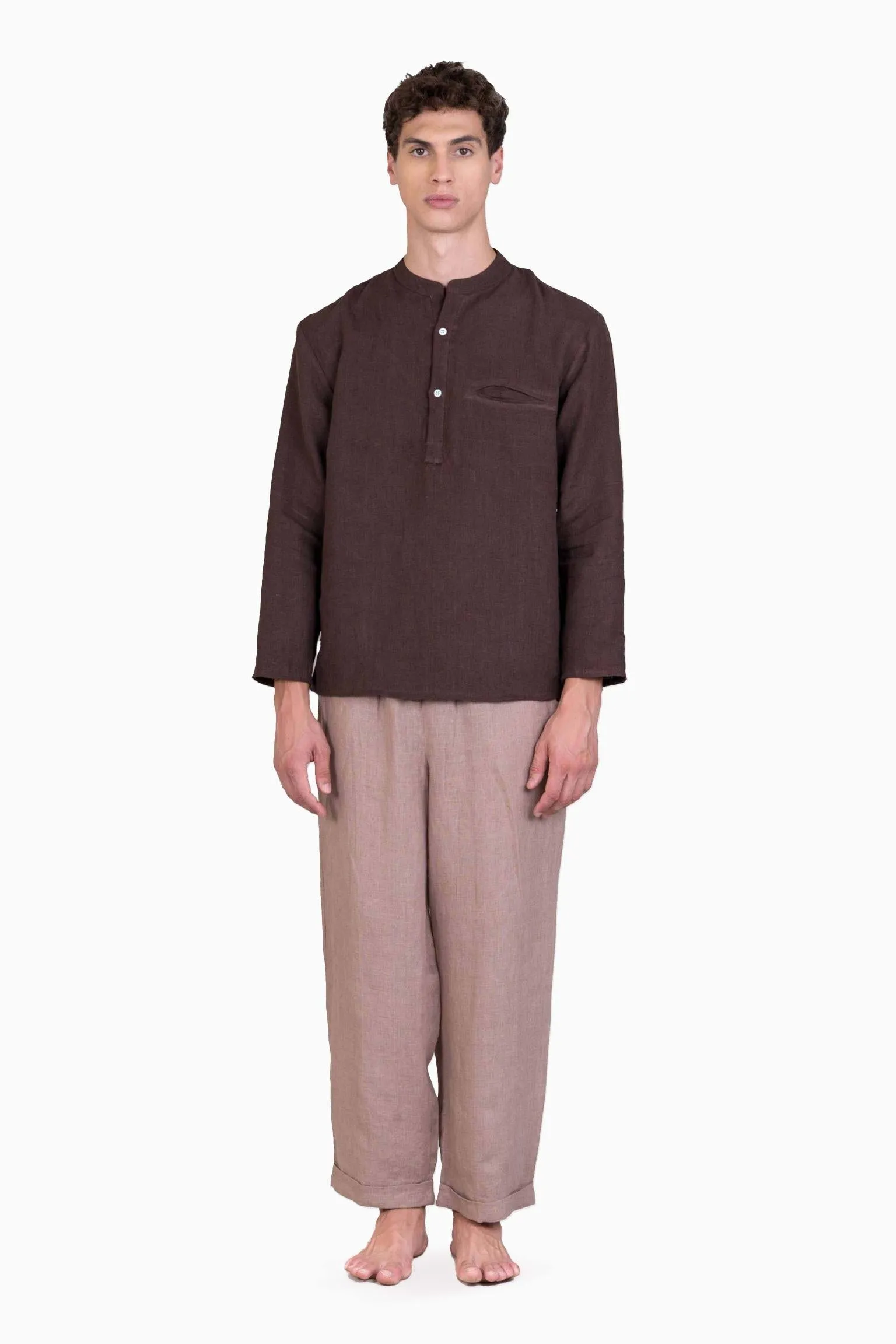 Linen Terran Shirt-Sage Green