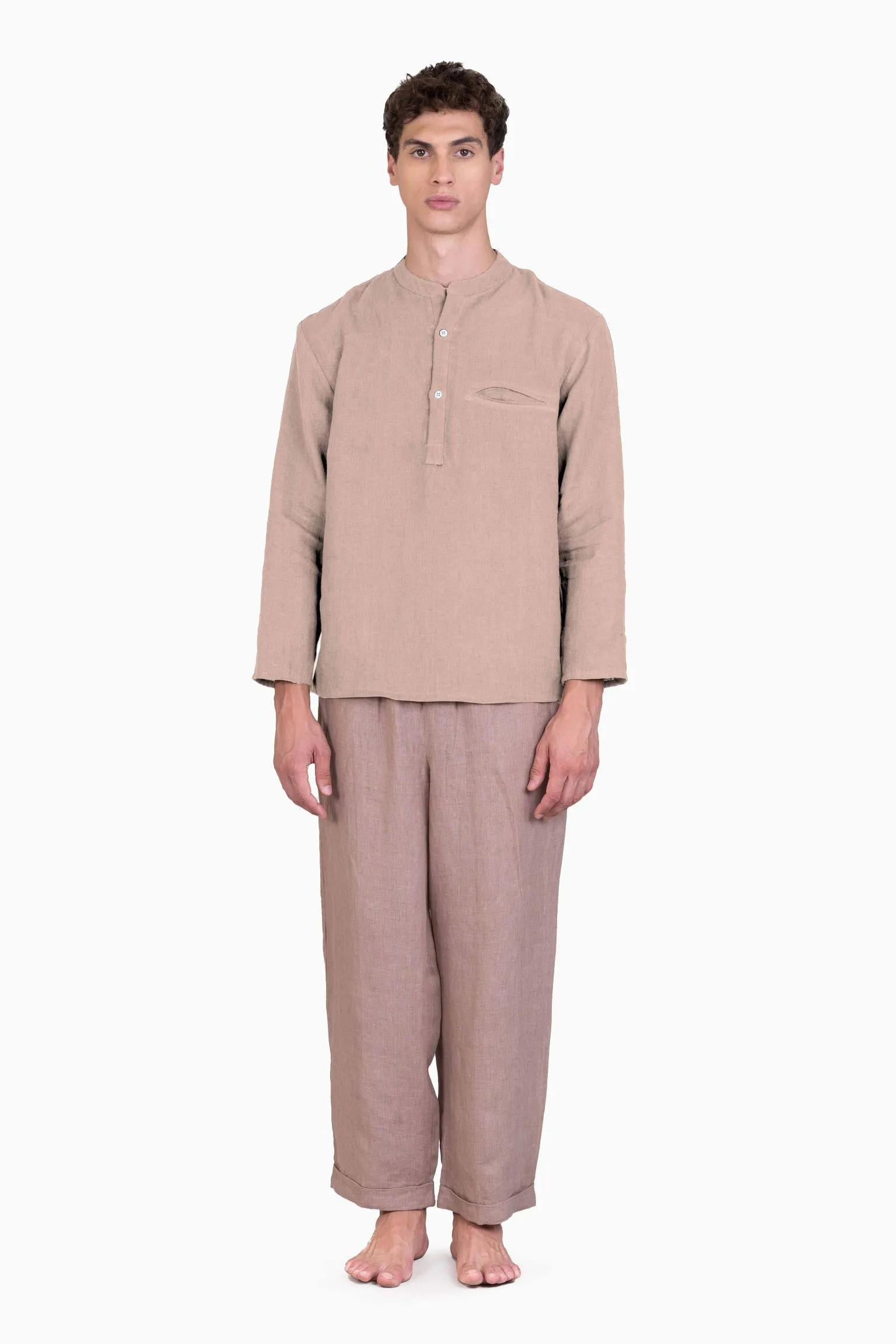 Linen Terran Shirt-Sage Green