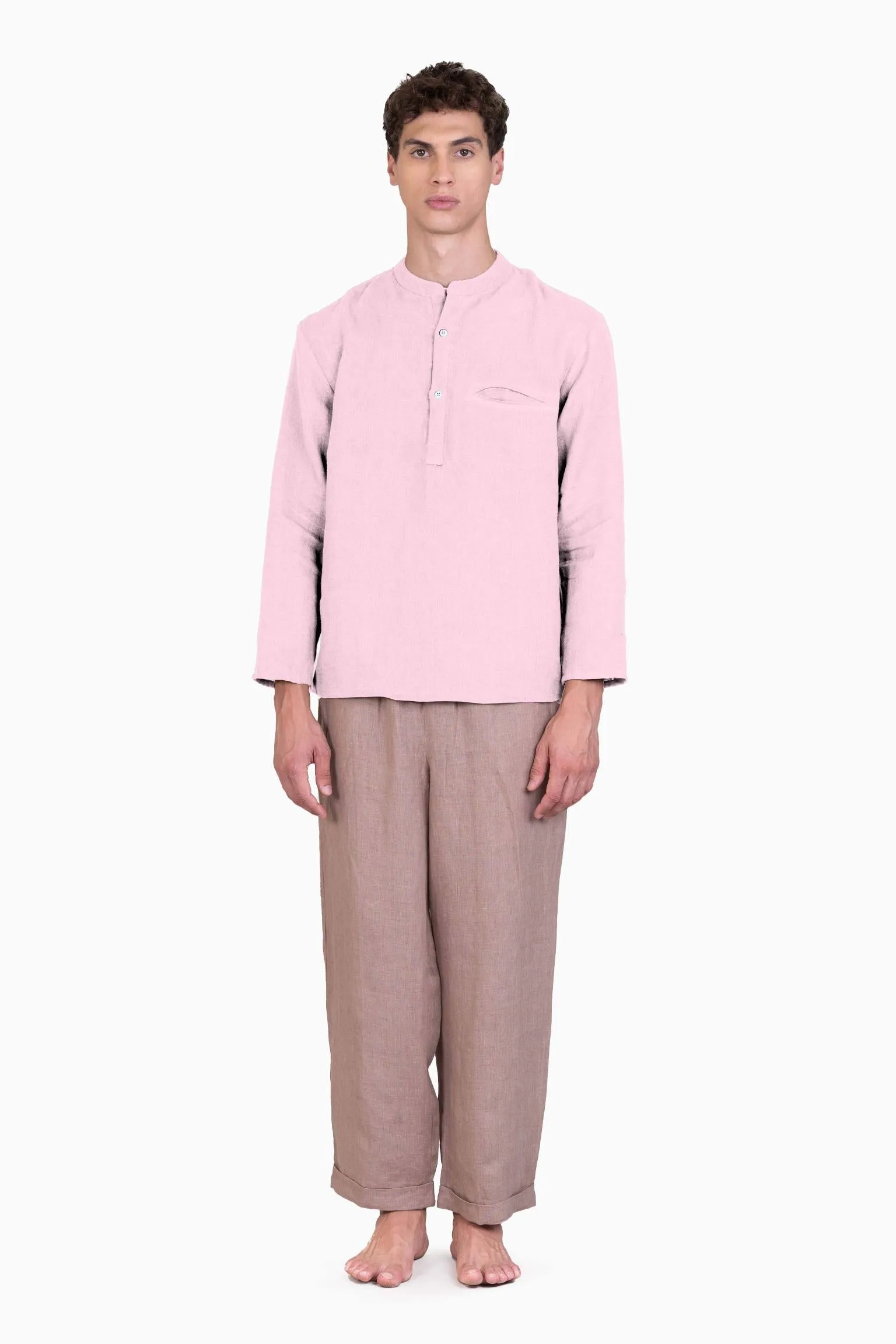 Linen Terran Shirt-Sage Green