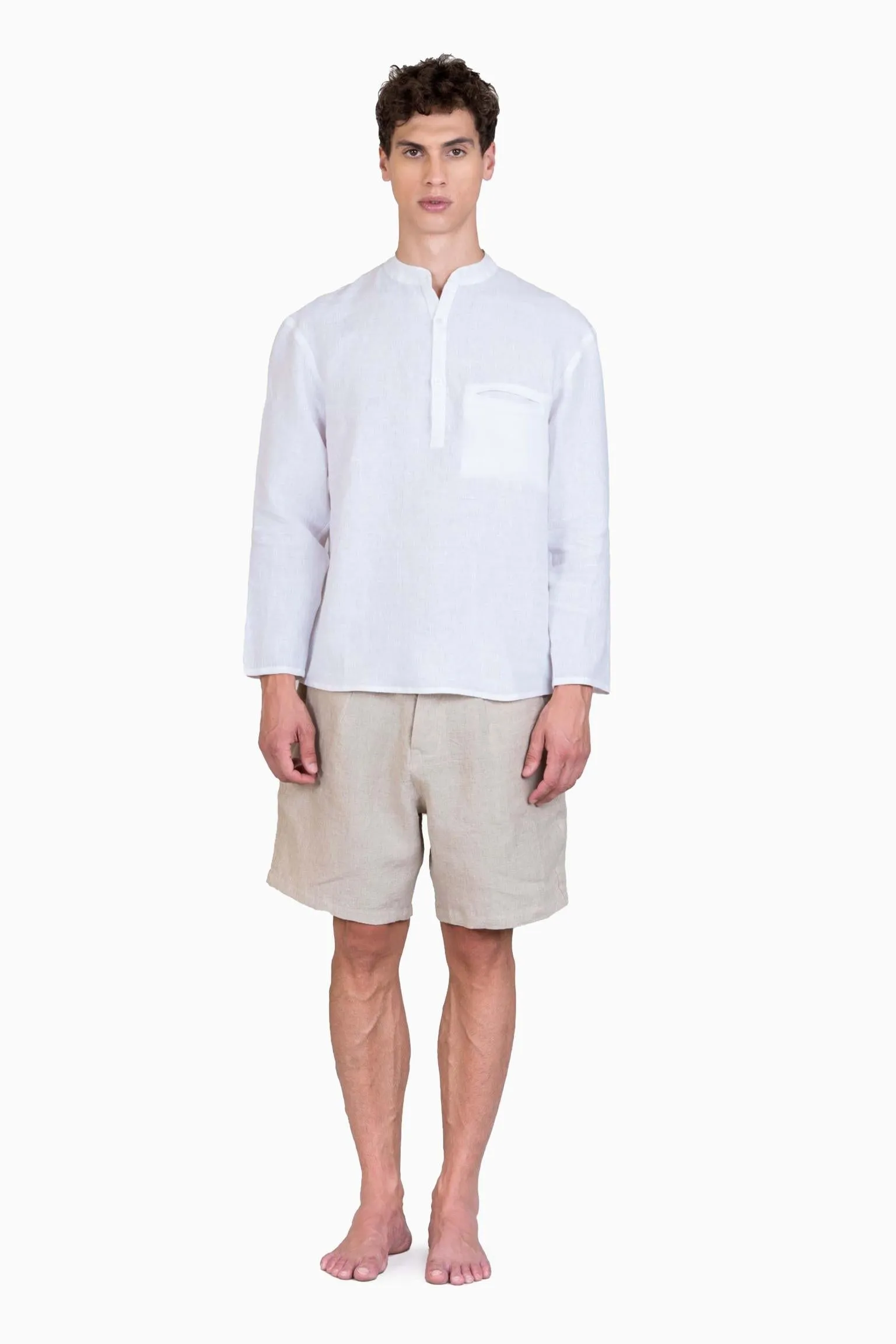 Linen Terran Shirt-Sage Green