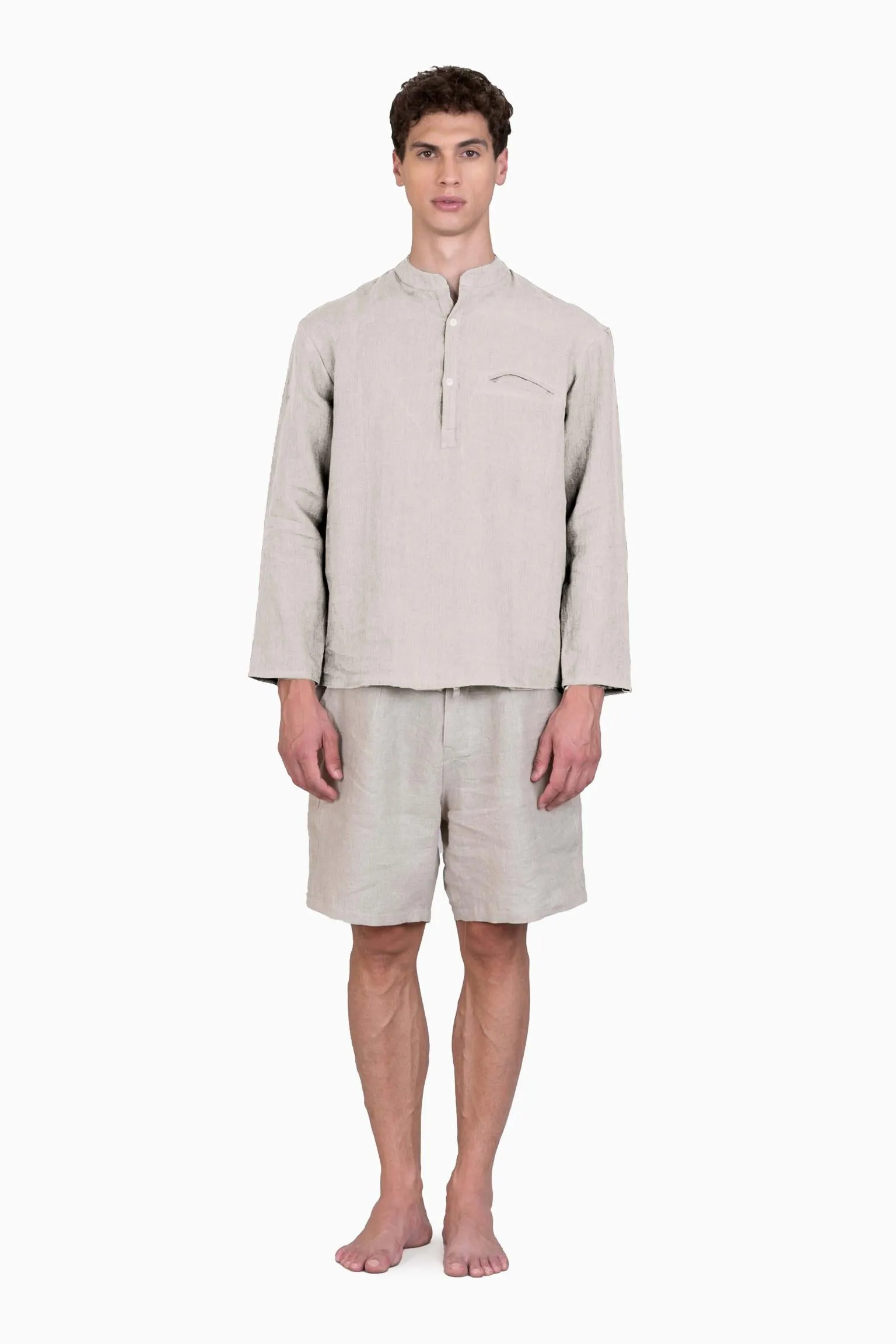 Linen Terran Shirt-Sage Green