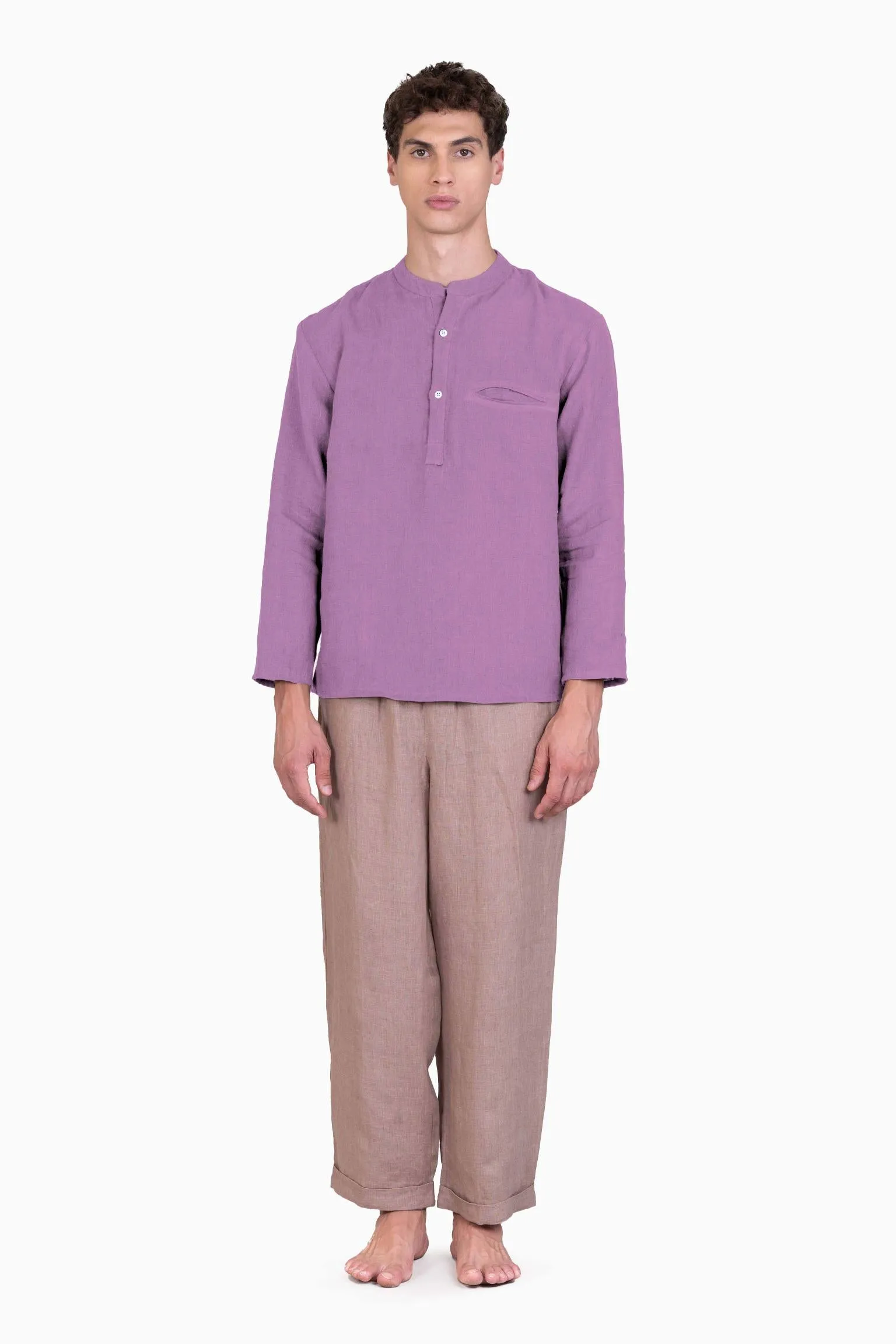 Linen Terran Shirt-Sage Green