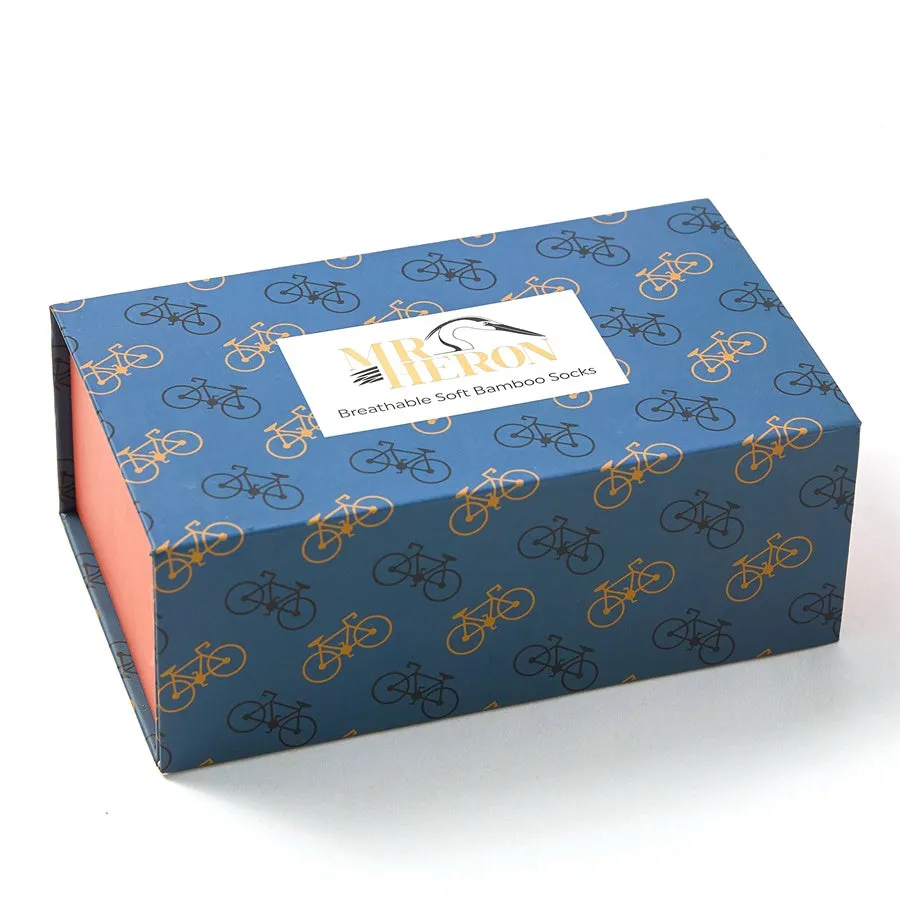 Little Bikes Sock Gift Box by Mr Heron, Size 7-11