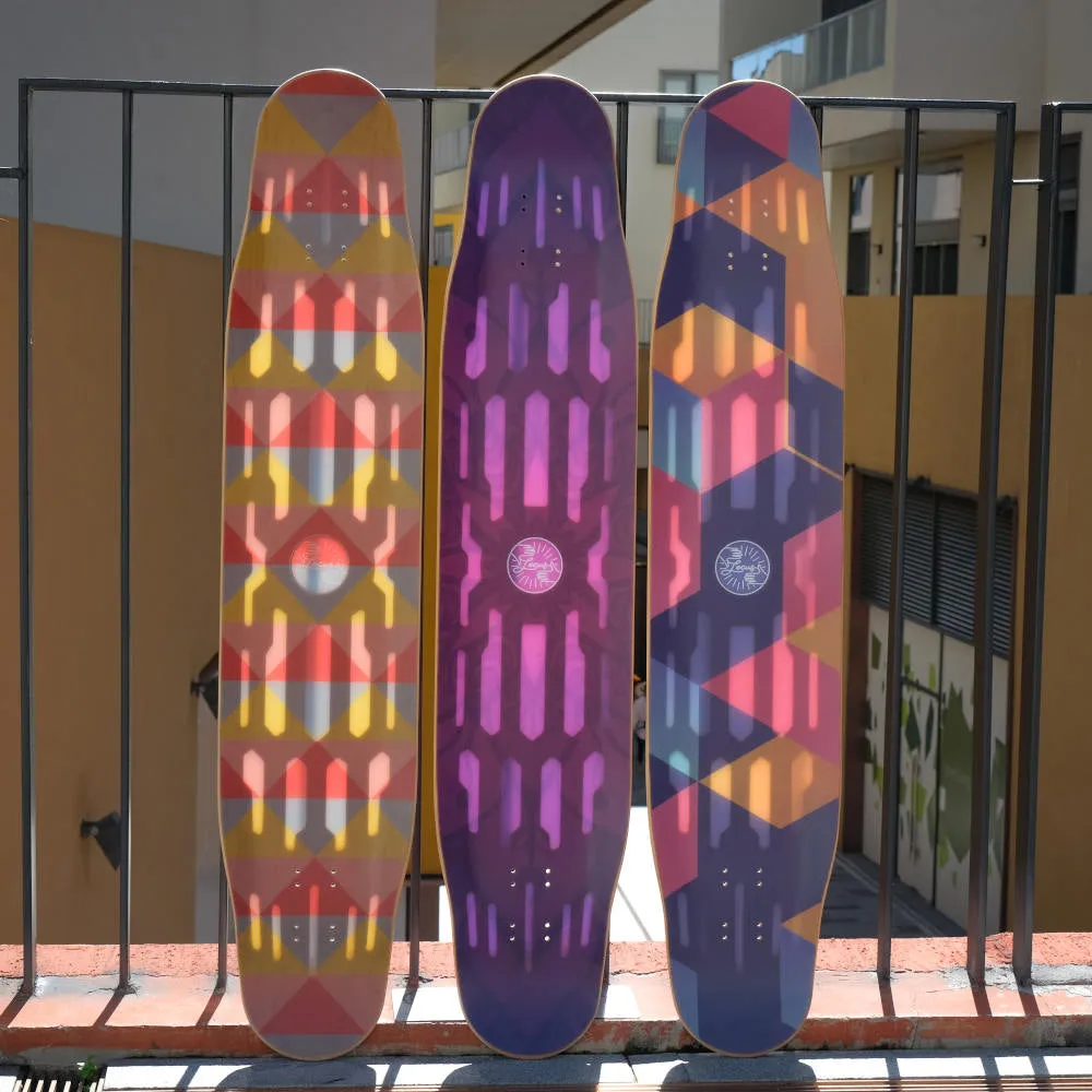 Locus Longboard Deck - Moon Shadow Yellow