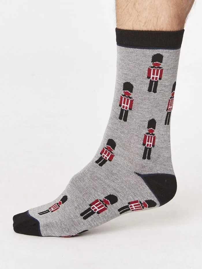 London Guard Bamboo Socks in Walnut Grey by Thought, Size 7-11