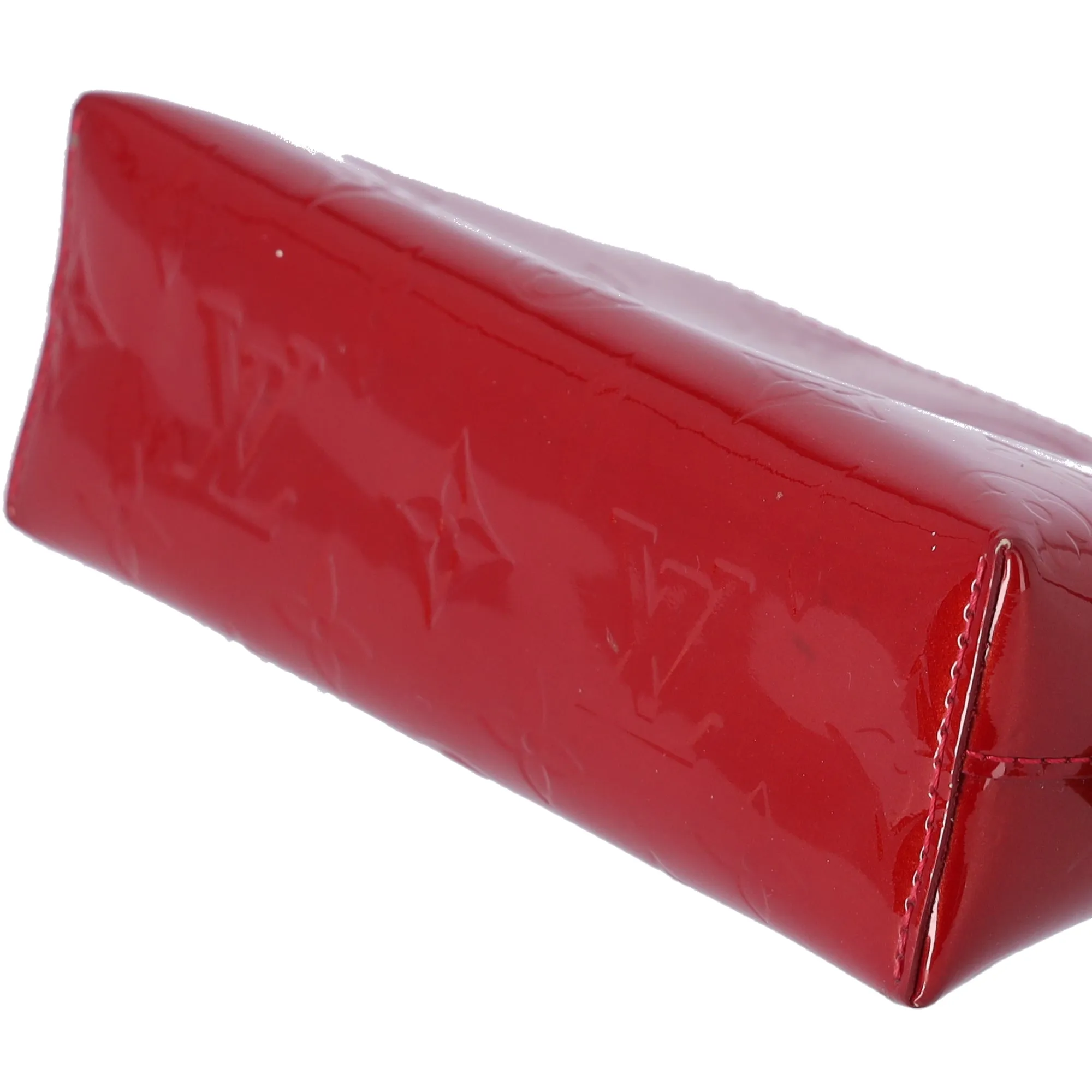 Louis Vuitton Pochette Cosmetic Bag Monogram Vernis Pouch M91496 Pomme d'Amour