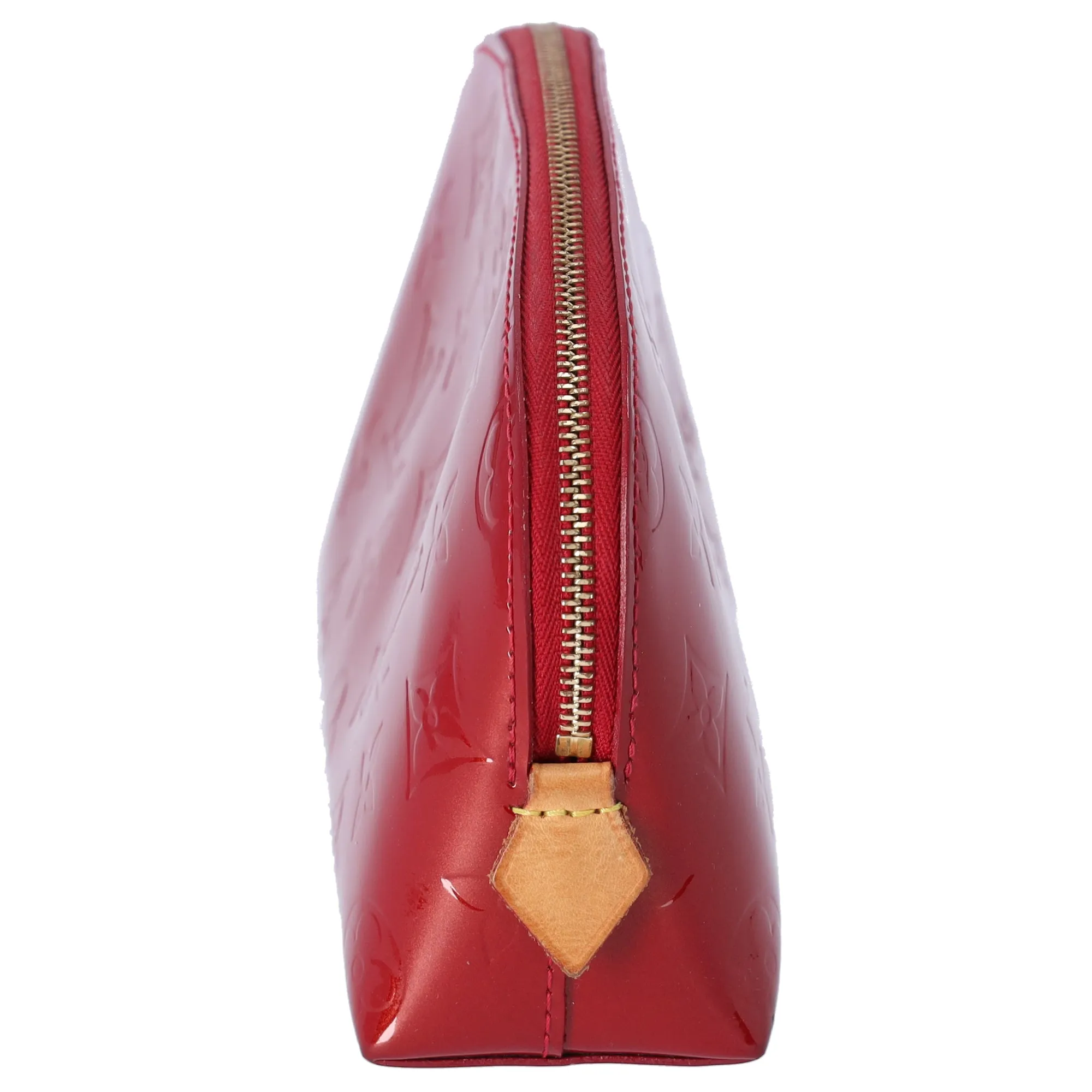 Louis Vuitton Pochette Cosmetic Bag Monogram Vernis Pouch M91496 Pomme d'Amour