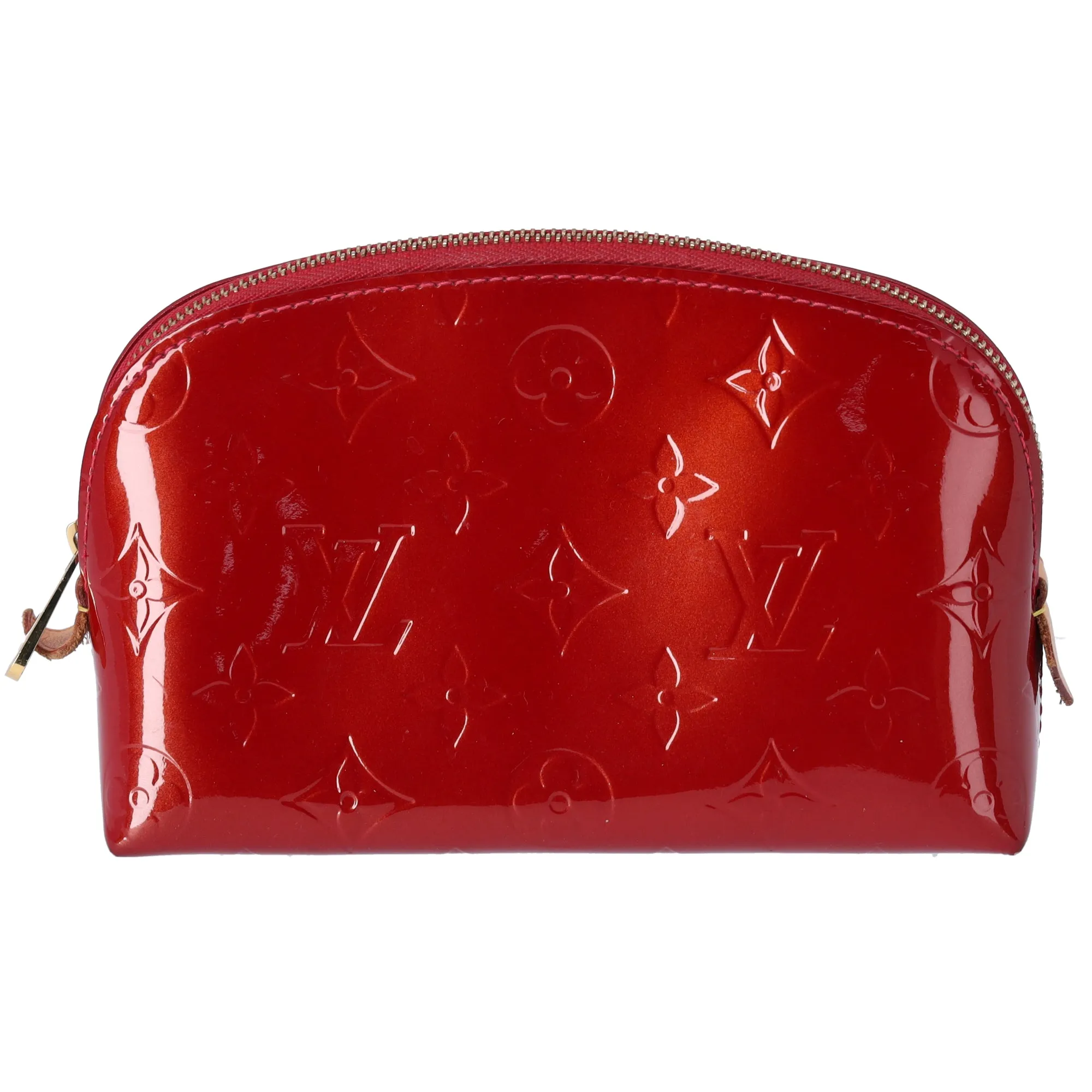 Louis Vuitton Pochette Cosmetic Bag Monogram Vernis Pouch M91496 Pomme d'Amour
