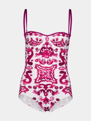 Majolica Print Balconette Swimsuit