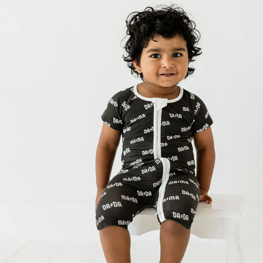 Mama & Dada Lightning Bolt Bamboo Shortie