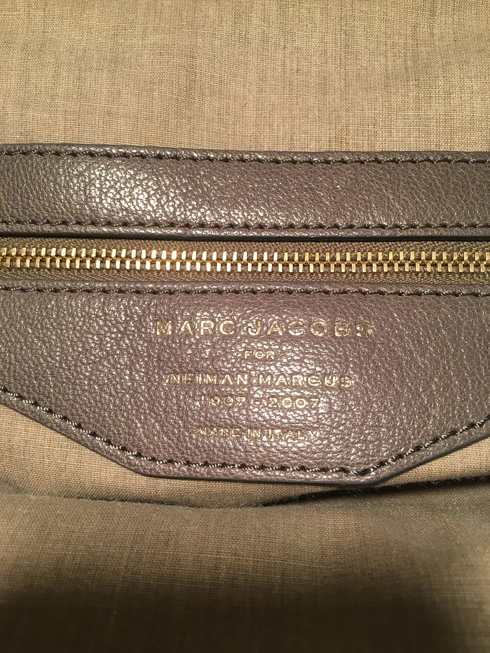 Marc Jacobs Quilted Grey Leather Stam Bag