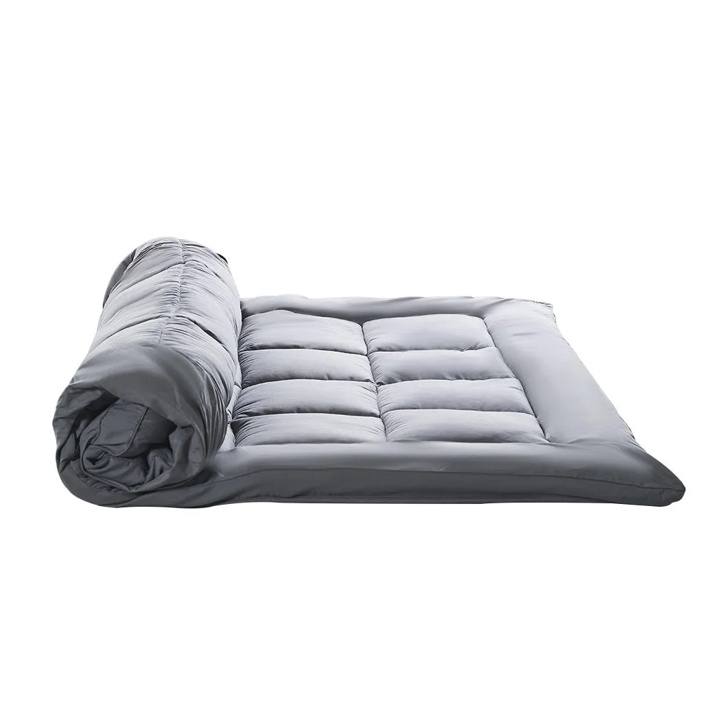 Mattress Topper Bamboo Fibre Luxury Pillowtop Mat Protector Cover Single