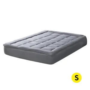 Mattress Topper Bamboo Fibre Luxury Pillowtop Mat Protector Cover Single