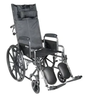 McKesson Reclining Wheelchair and Detachable Desk Arms - 18" Seat Width, 300 lbs. Capacity - 1 Each / Each - 18324201