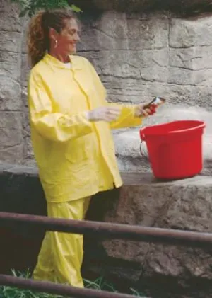 MCR Safety Zodiac Rainsuit, Jacket w/Hood, Pants, 0.1 mm PVC, Yellow, 2X-Large, O503X2