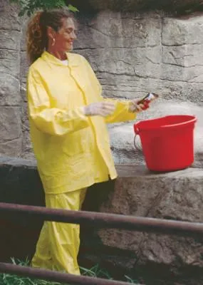 MCR Safety Zodiac Rainsuit, Jacket w/Hood, Pants, 0.1 mm PVC, Yellow, 2X-Large, O503X2