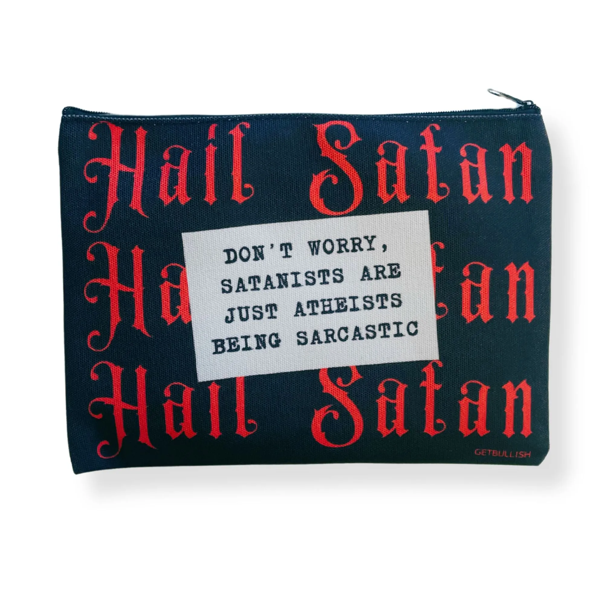 Mega Pack of 12 Canvas Zipper Pouches Feminist   Funny