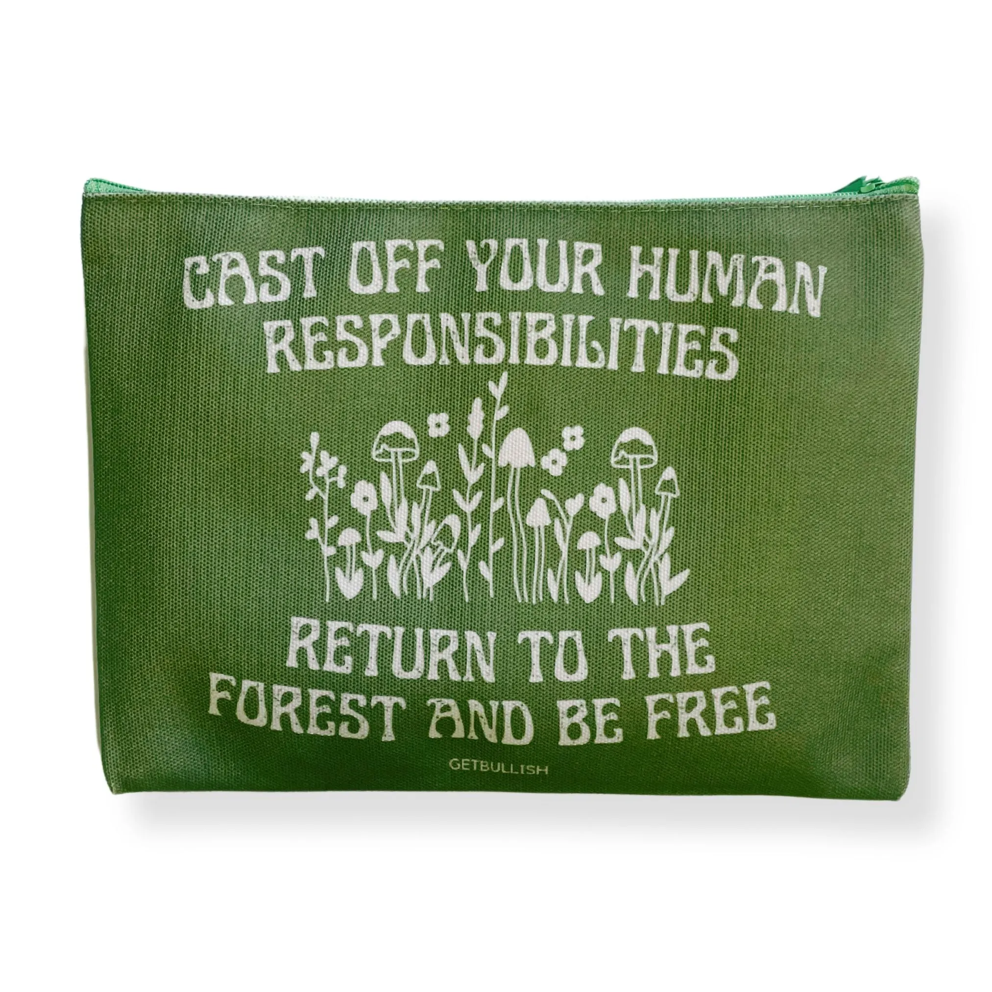 Mega Pack of 12 Canvas Zipper Pouches Feminist   Funny