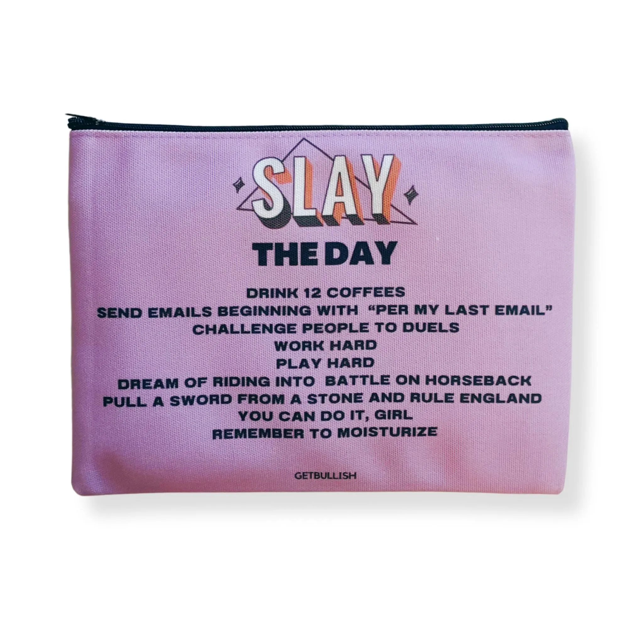 Mega Pack of 12 Canvas Zipper Pouches Feminist   Funny