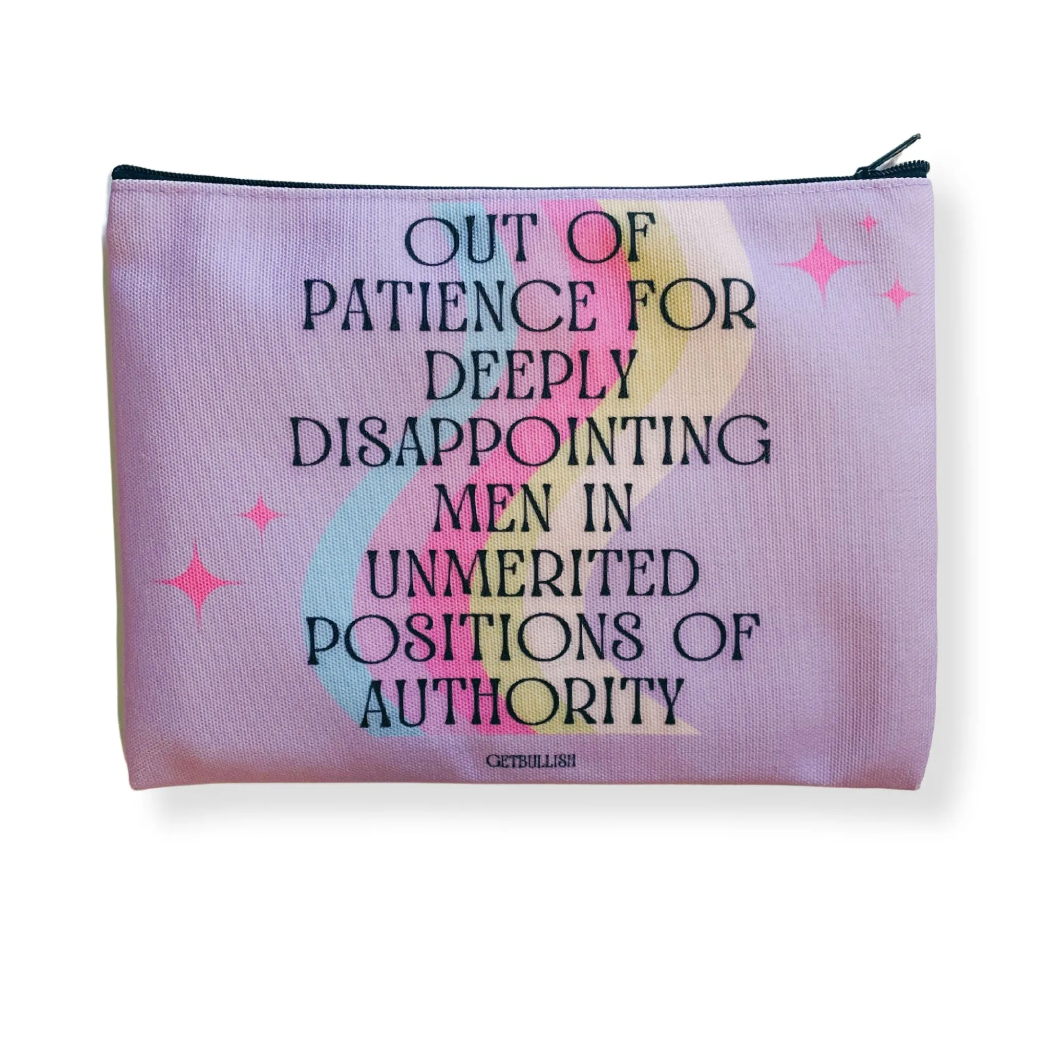 Mega Pack of 12 Canvas Zipper Pouches Feminist   Funny