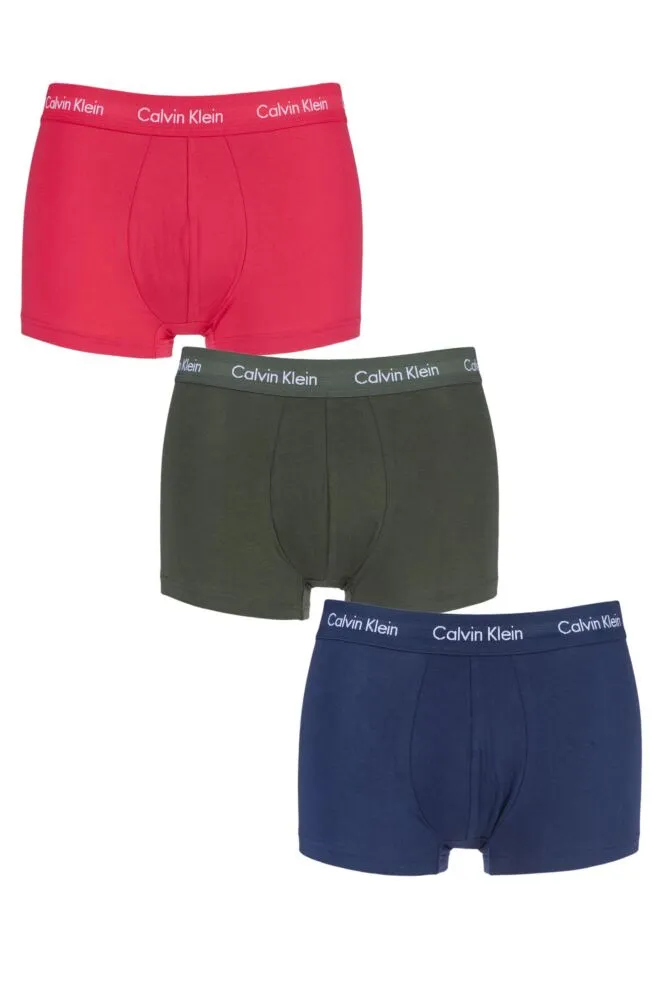 Mens 3 Pair Calvin Klein Low Rise Trunks