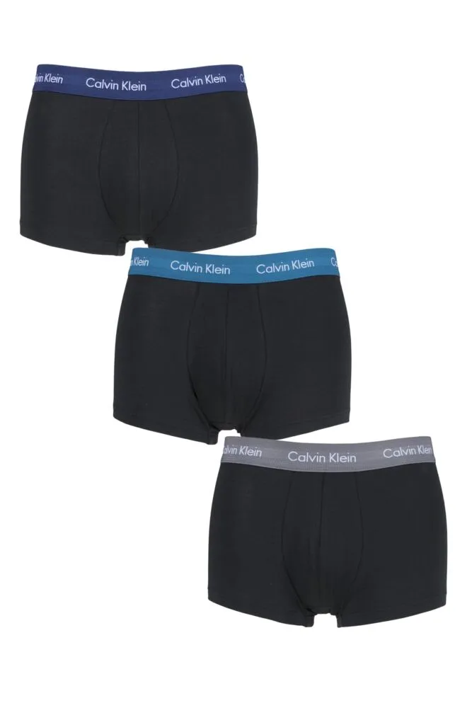 Mens 3 Pair Calvin Klein Low Rise Trunks