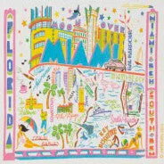 Miami Dish Towel
