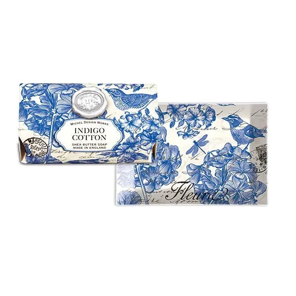 Michel Design Works Indigo Cotton Large Soap Bar
