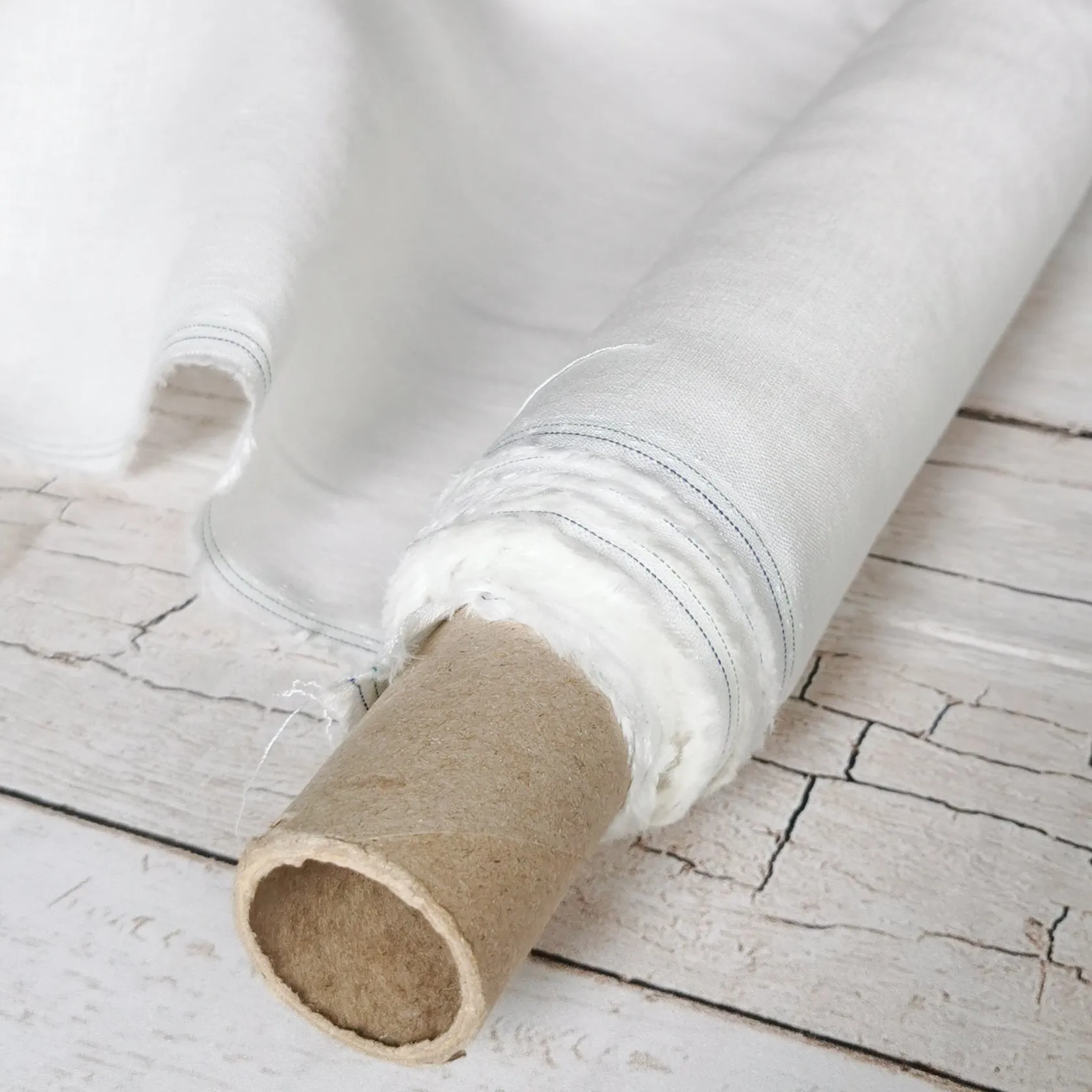 Milky white plain colour linen 150gsm (02)