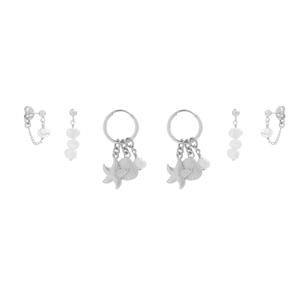 Milos Earring Bundle  - Silver
