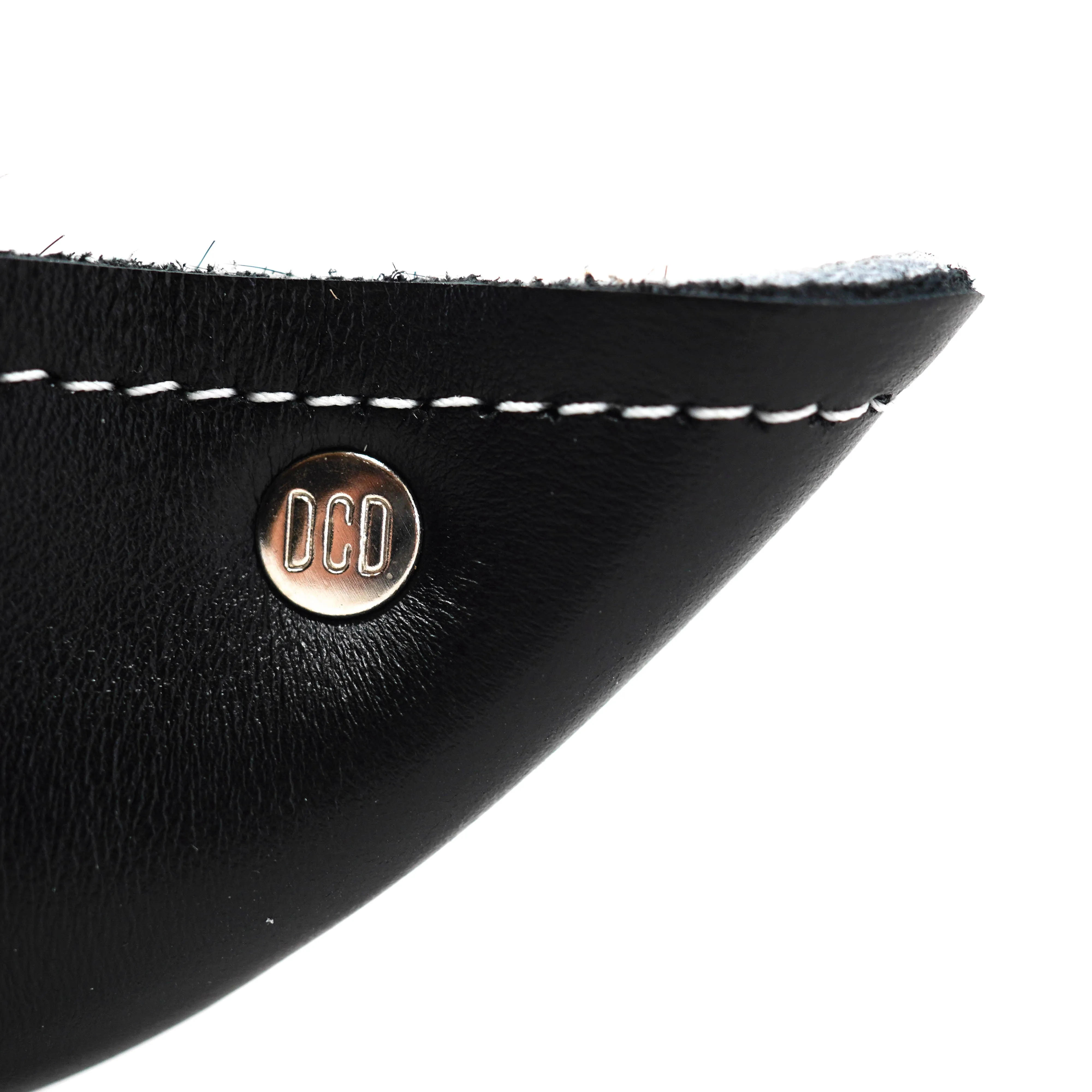 Mini Tray - Smooth Black Leather w/ Salt N' Pepper