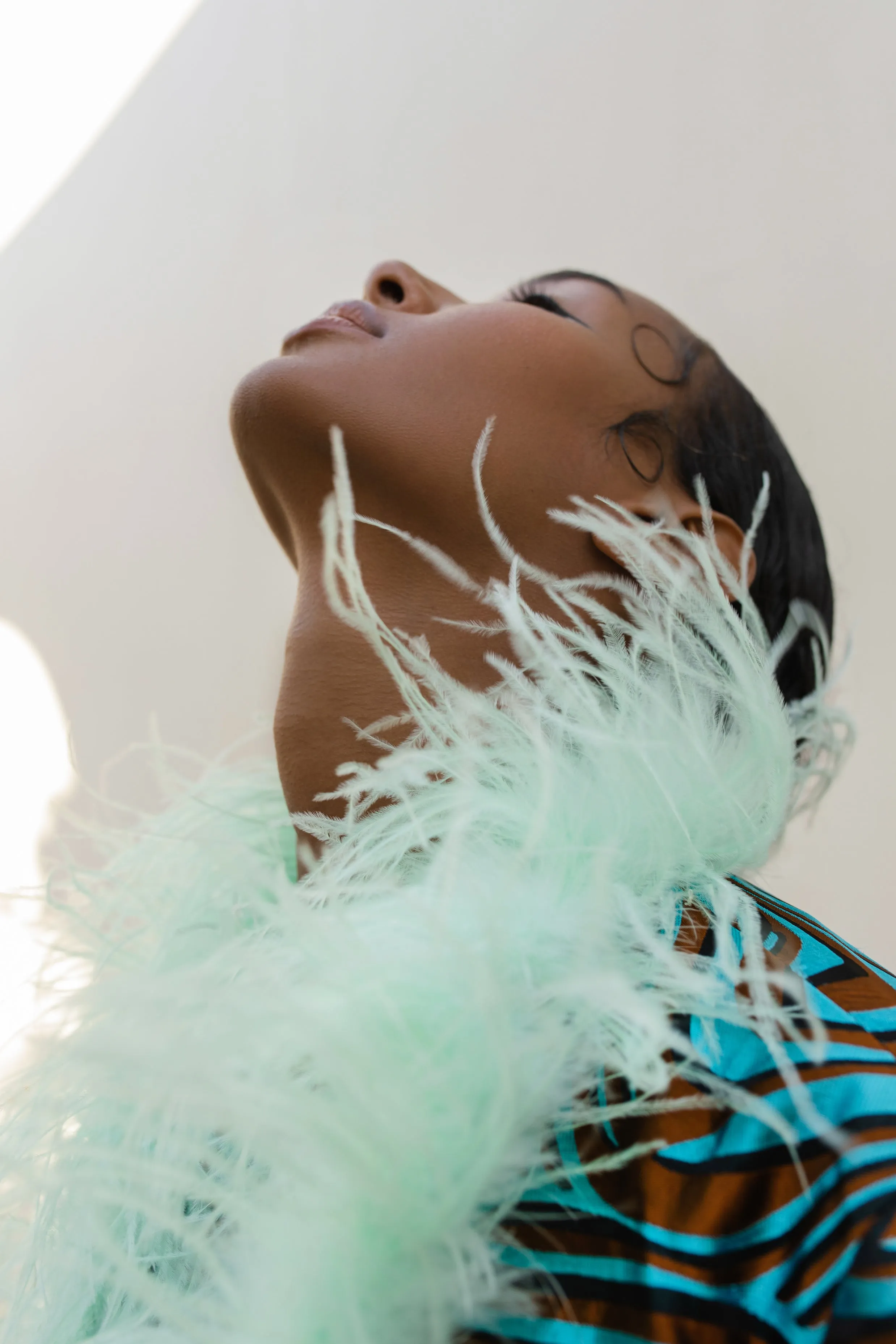 Mint Marilyn Jacket With Feathers