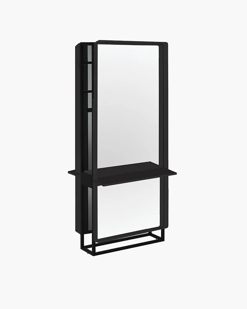 Mirror joiner - Black hairdressing control for mirrors - Double-sided
