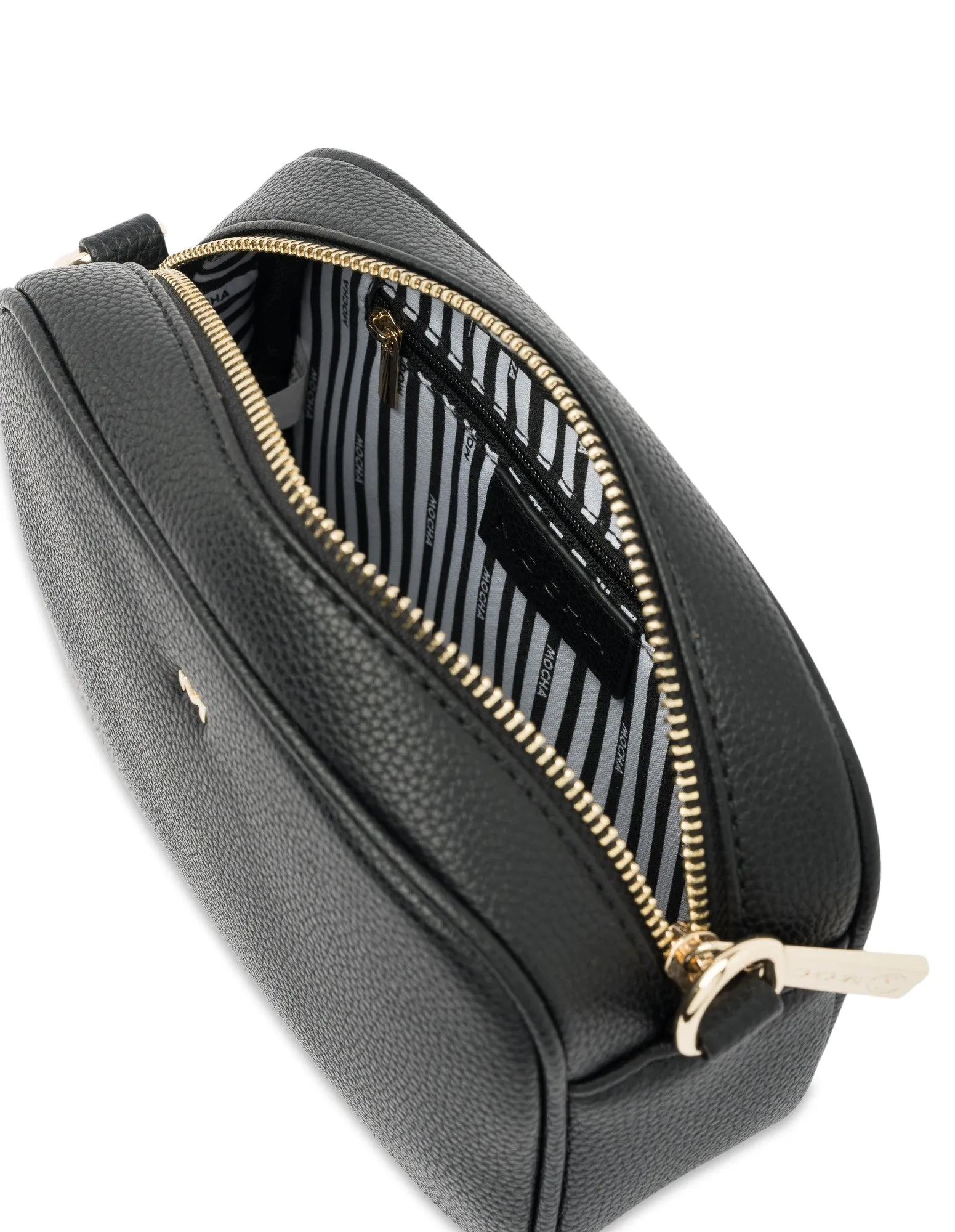 Mocha Parker Boxy Crossbody Bag - Black