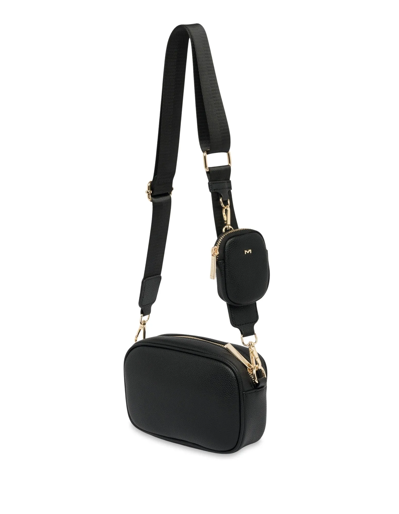 Mocha Parker Boxy Crossbody Bag - Black