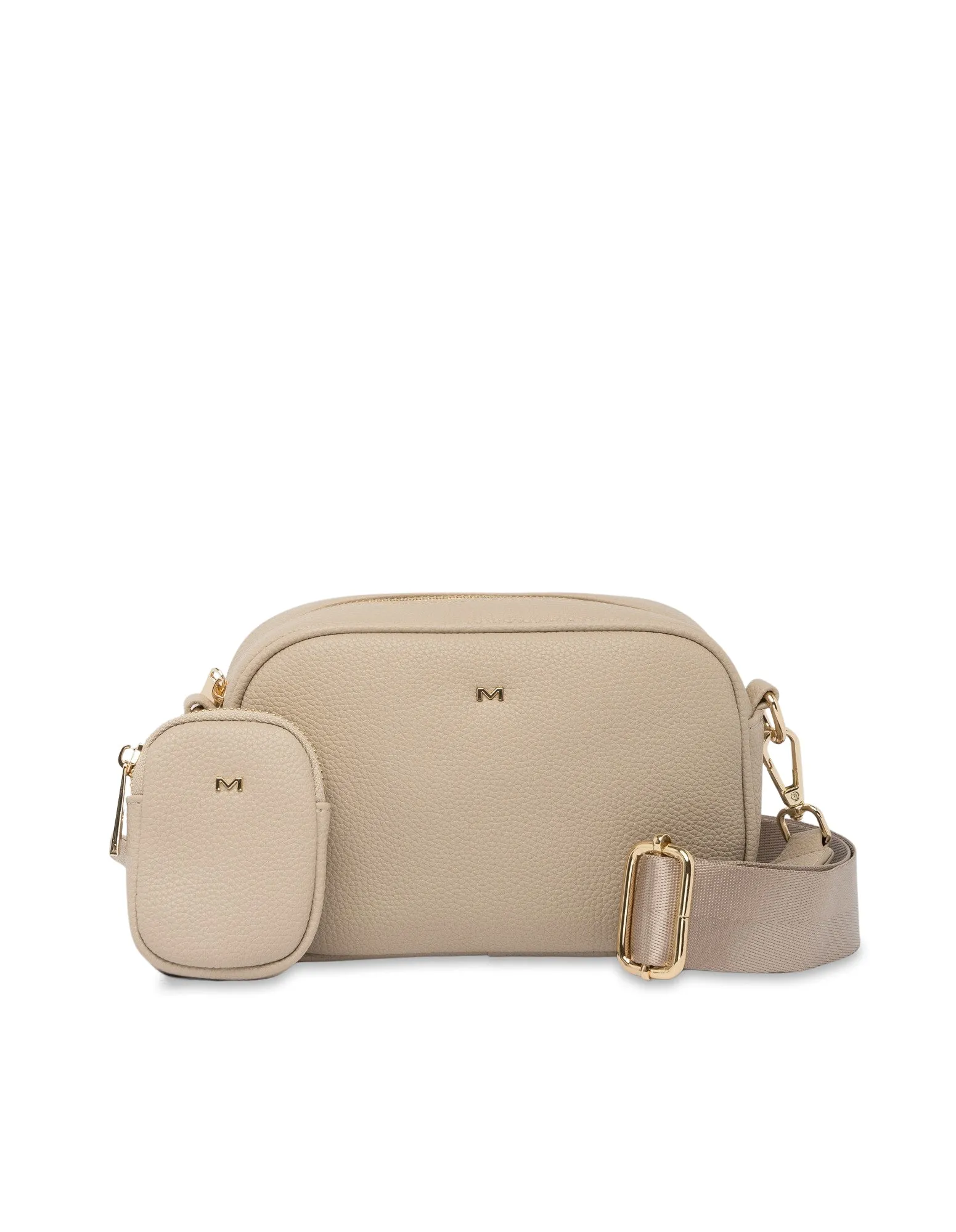 Mocha Parker Boxy Crossbody Bag - Nude