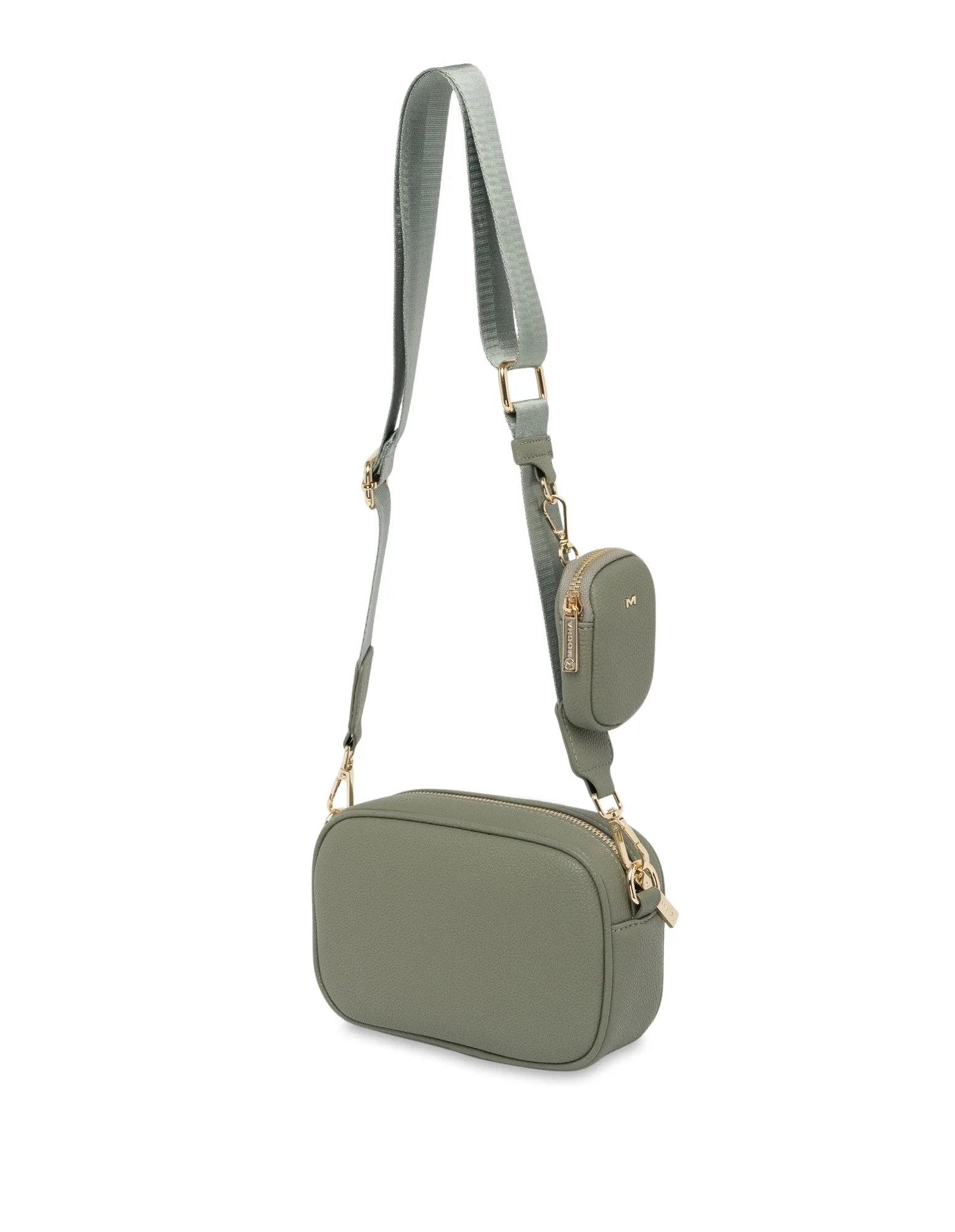 Mocha Parker Boxy Crossbody Bag - Sage