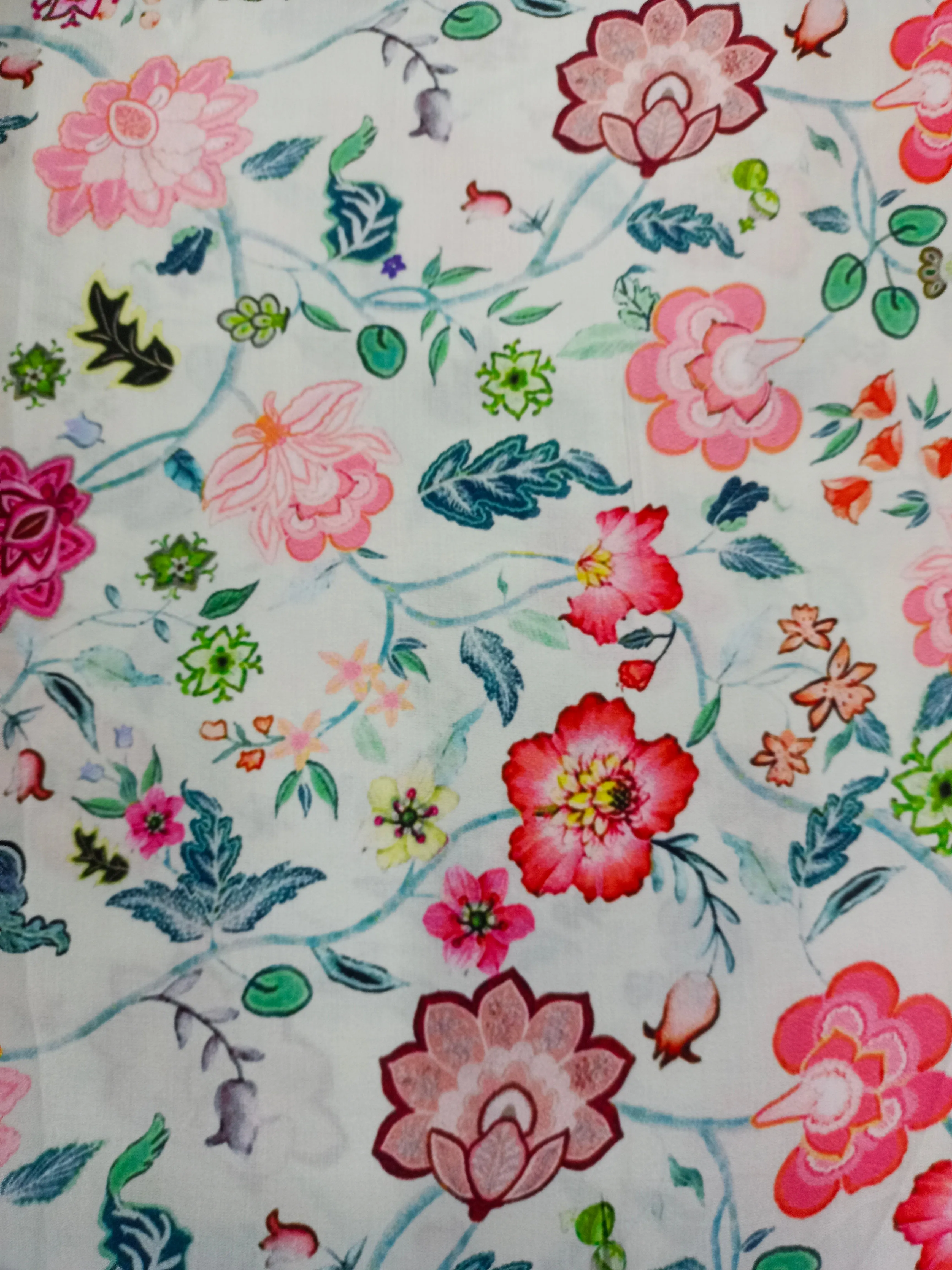 Modal Satin Soft Muslin Digital Printed Fabrics