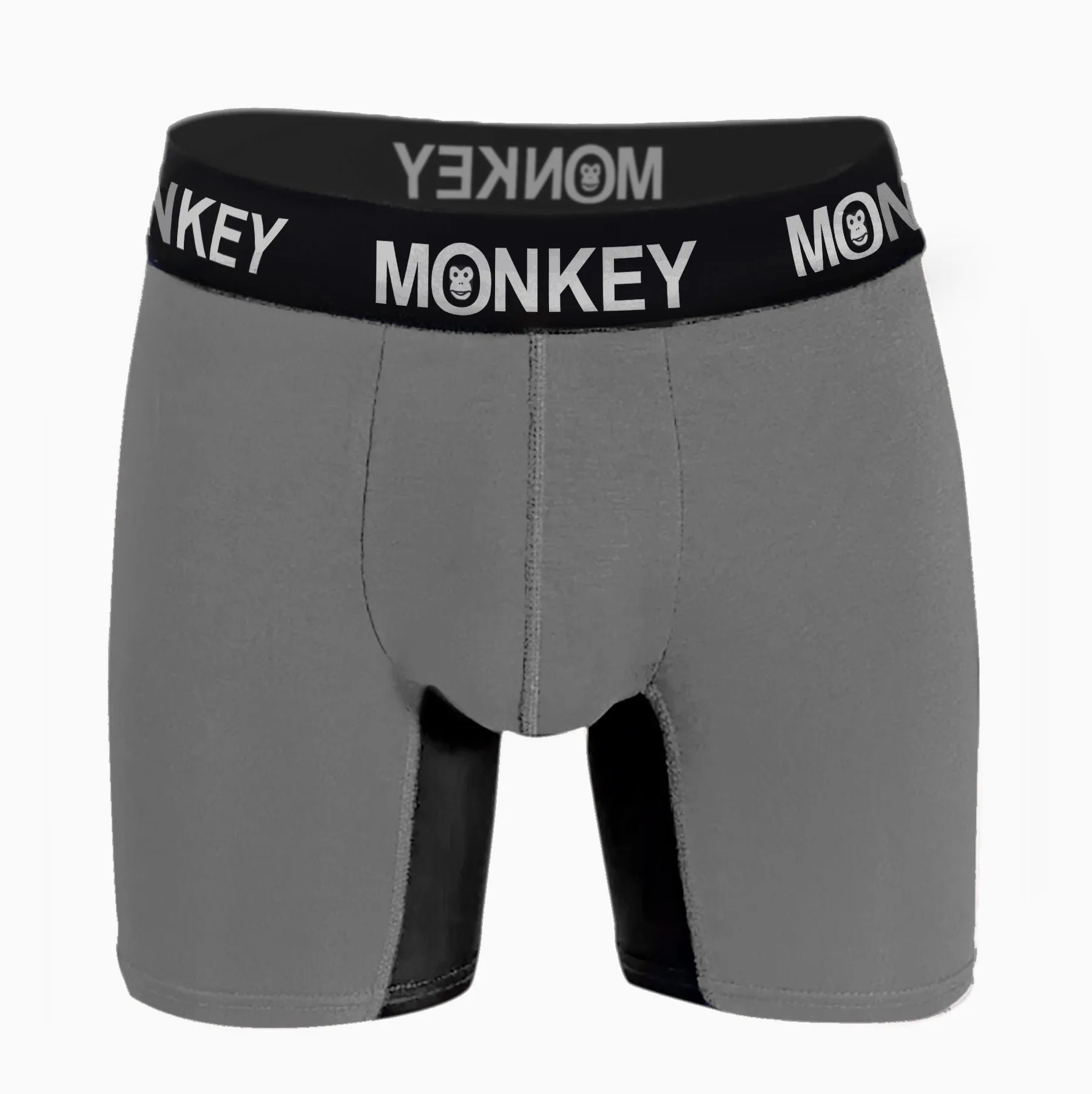 Monkey Undies Men's Grey Bamboo Boxer Brief