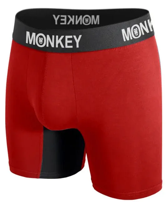 Monkey Undies Men's Red Bamboo Boxer Brief
